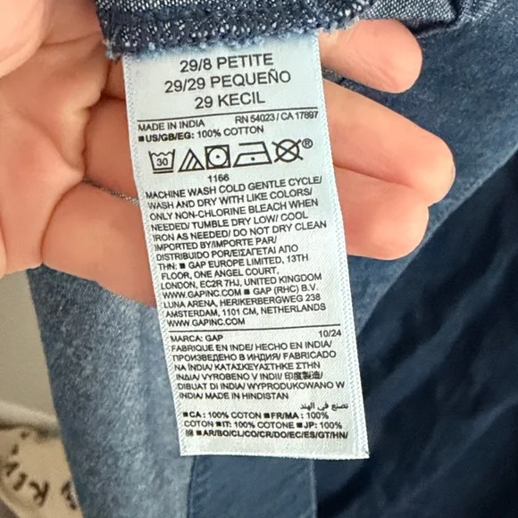 Gap Petite Denim Western Yoke Denim Midi Skirt Sz 29P - Picture 6 of 7